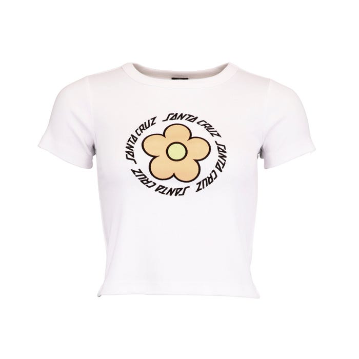 [SCA-WTE-1615] Women Tee Daisy Ring Dot (White, 8)