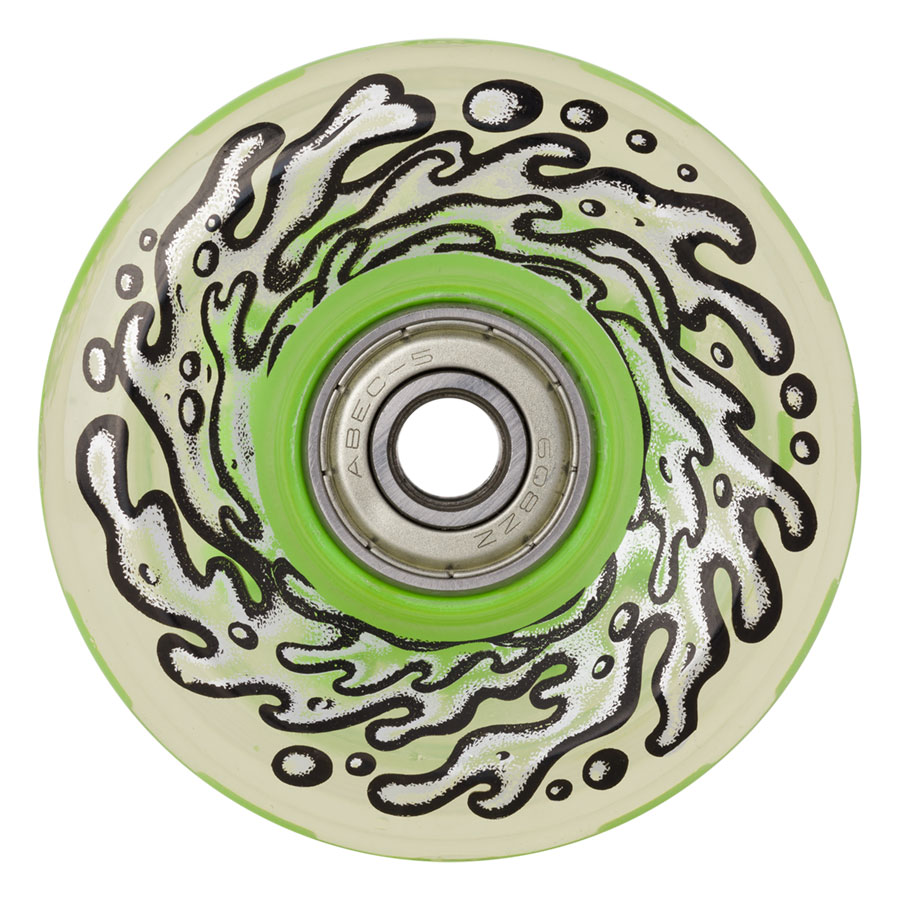 [22222889060] 60mm Light Ups W/Green Led And Bearings OG Slime 78A