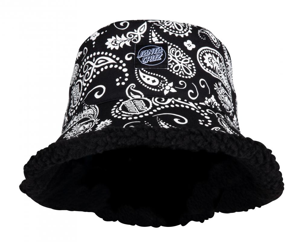 [3SGF1060000] HAT WOMEN SCREAMING PAISLEY BUCKET BLACK/WHITE