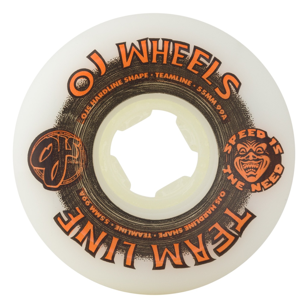 [22222972055] 55mm Team Line Original White Black/Orange Hardline 99A