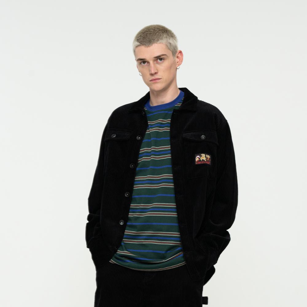 [SCA-SHT-0496] Shirt Beach Bum Overshirt (BLACK CORD, M)