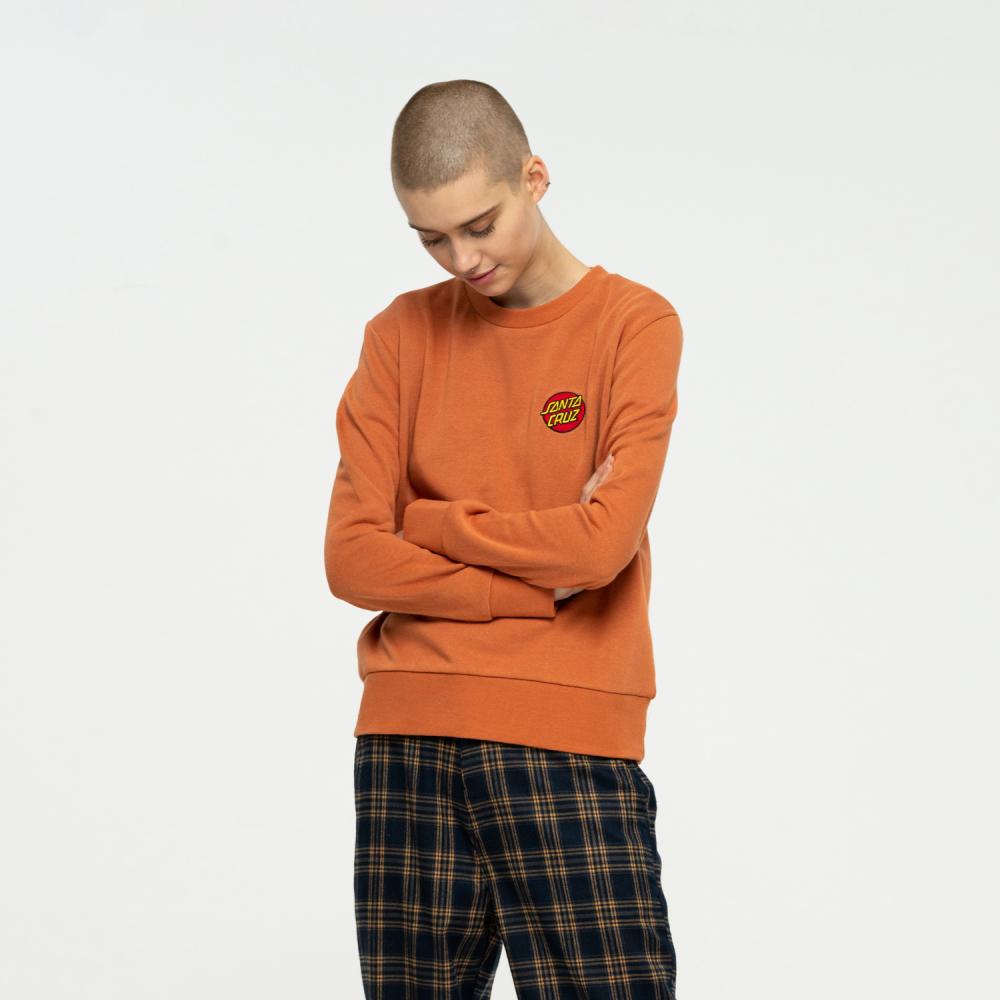 [SCA-WCR-0411] Crew Classic Dot Chest Emb (BUTTERSCOTCH, 8)