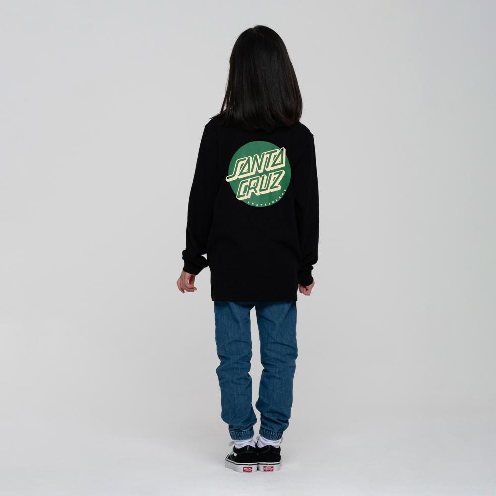 [SCA-YTL-0229] Youth Tee L/S Shadowless Dot (BLACK, M)