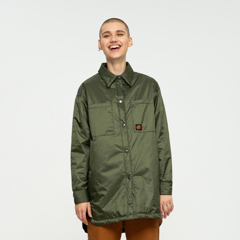 [SCA-WJA-0391] JACKET WOMEN CLASSIC DOT PADDED OVERSHIRT (8)