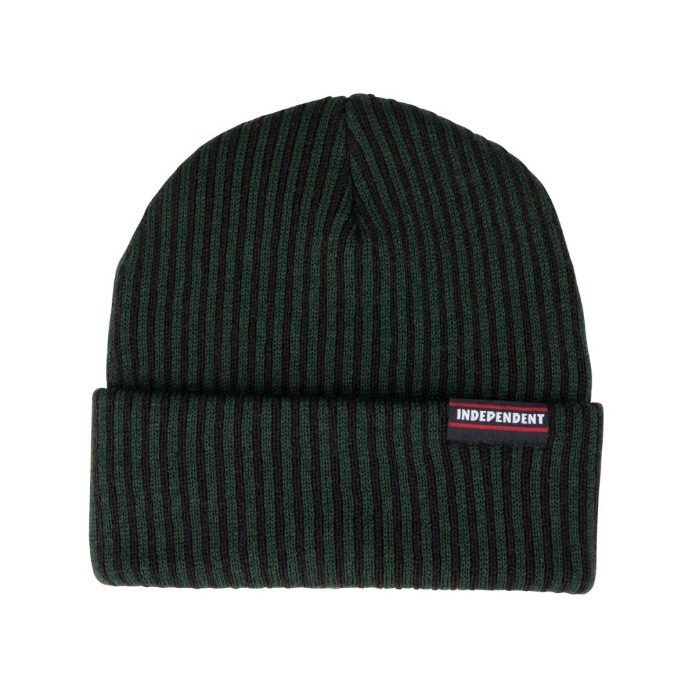 [INA-BNE-0125] Beanie Itc Streak Label (BLACK/GREEN)