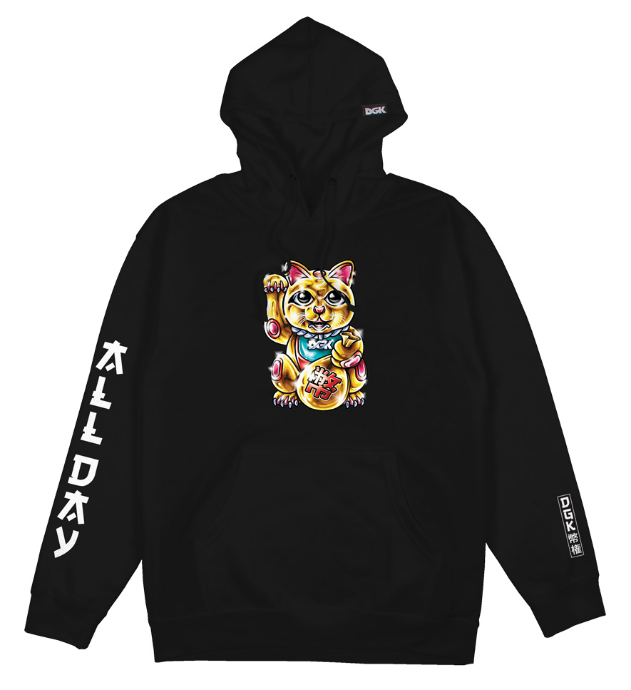 [PFP-1268] Golden Cat Hooded Fleece (S, Black)