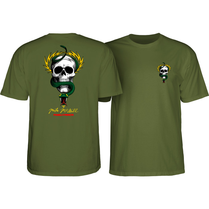 [CTMPPMMSNK2MGL] Tee Mcgill Skull & Snake Military Green (L)