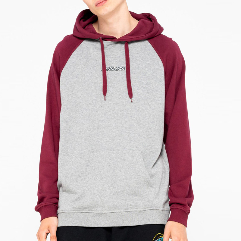 [SCA-HDY-5105] HOOD STRIP BURGUNDY/DARK HEATHER (S)