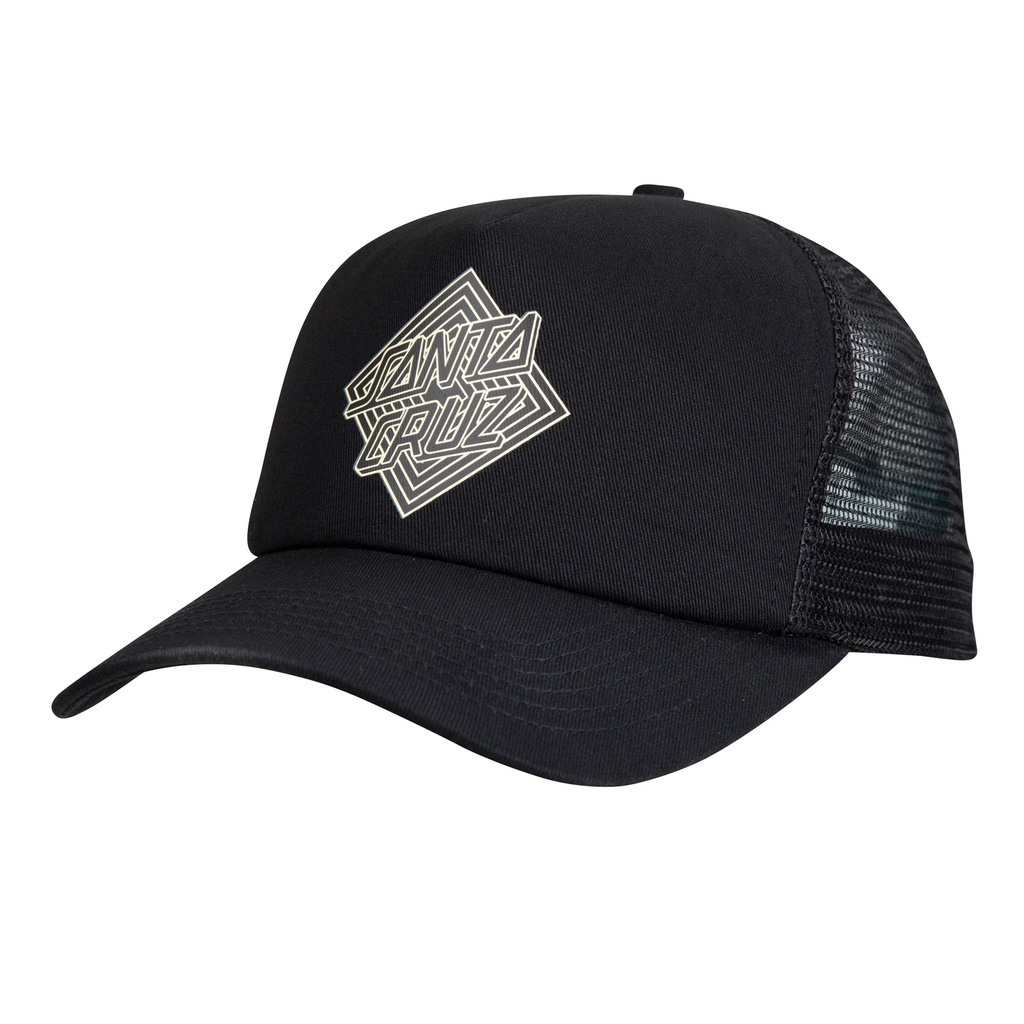 [SCA-CAP-0401] Cap Solitaire Dot Meshback (Black)