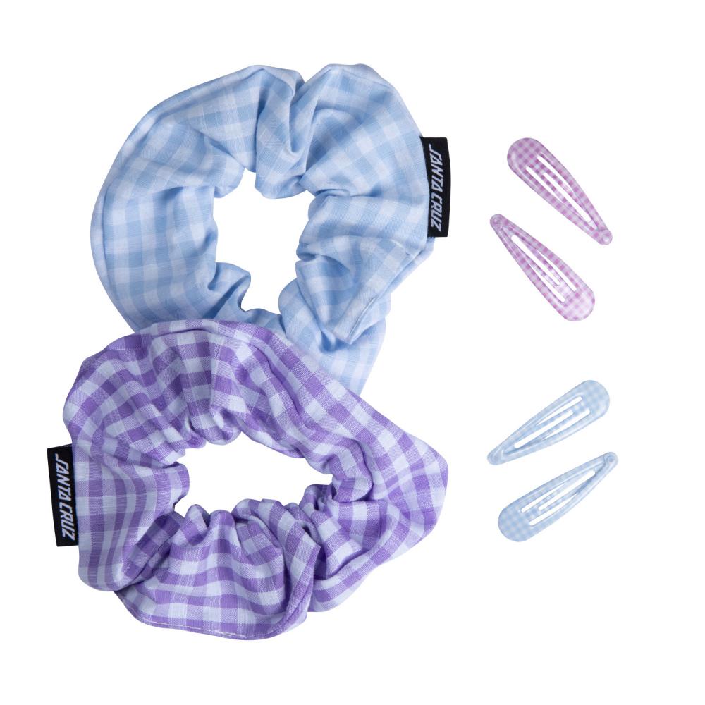 Gingham Strip Hair Set