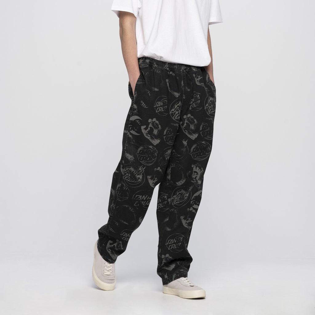 [SCA-PNT-0887] Pant Local Black Holo (M)