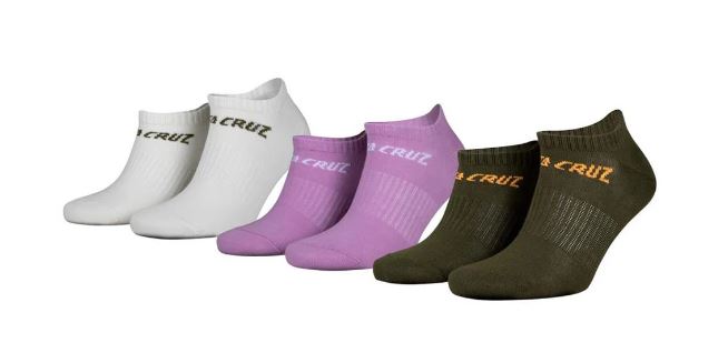 [SCA-WSK-0202] Women Socks Strip No Shows (3 Pack)
