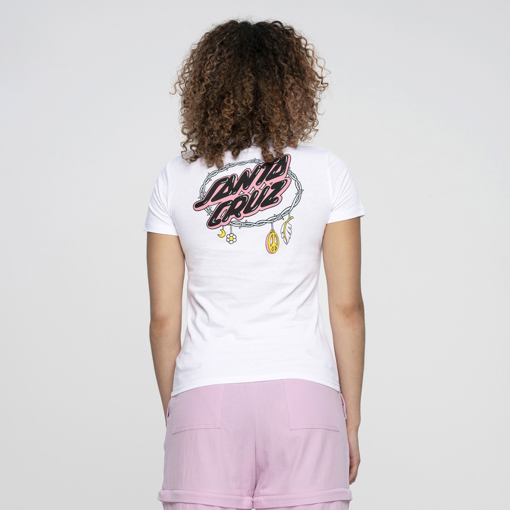 [SCA-WTE-1999] TEE WOMEN BARBED OVAL DOT (6, WHITE)