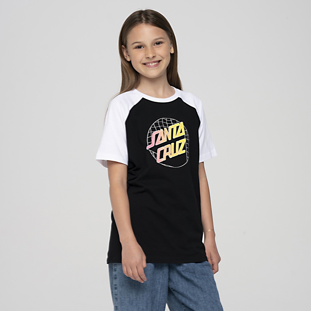 [SCA-YTE-1399] YOUTH TEE GRID DELTA DOT RAGLAN (S)
