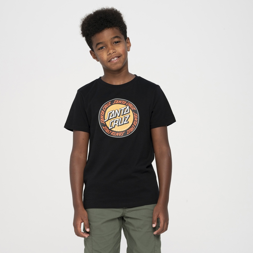 [SCA-YTE-1335] YOUTH TEE OUTER RINGED DOT (S, Black)
