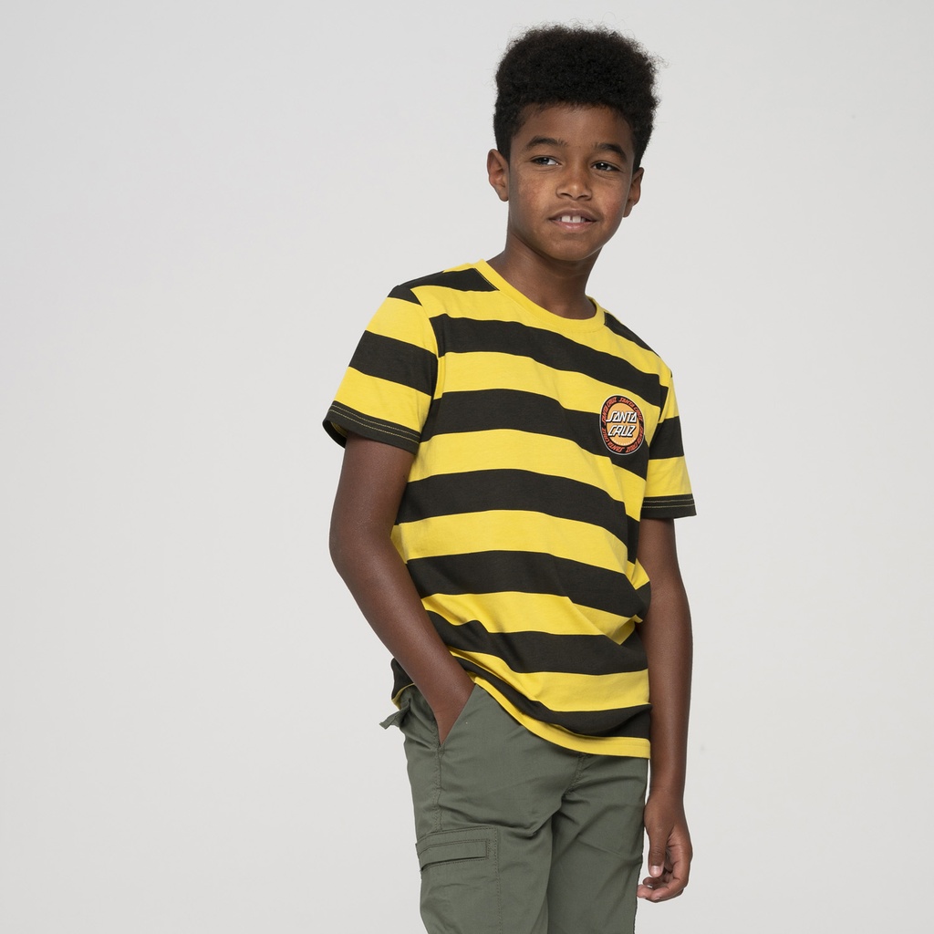 [SCA-YTE-1428] Youth Tee Outer Ringed Dot (Gold Stripe, M)