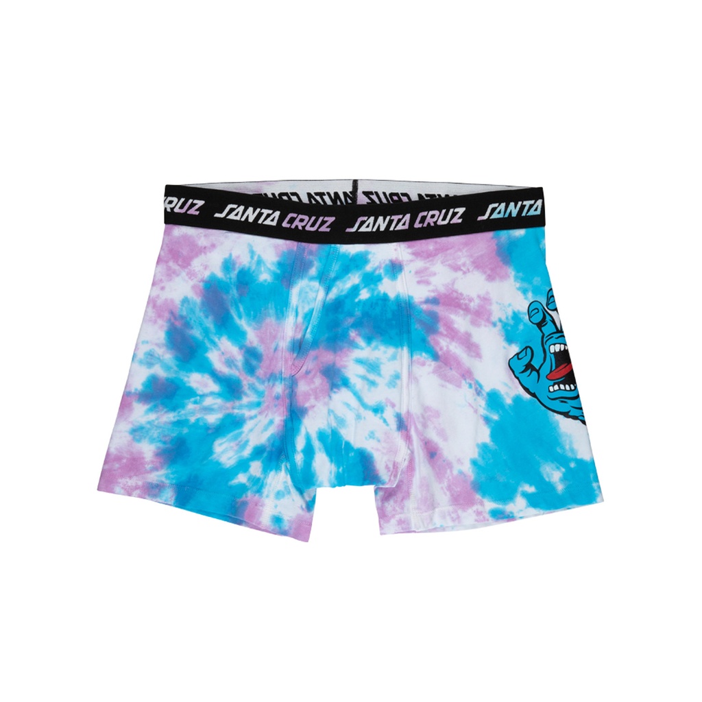 [SCA-SHR-4907] BOXER TIE DYE HAND BOXER BRIEF (S, White / Pink / Blue Tie Dye)