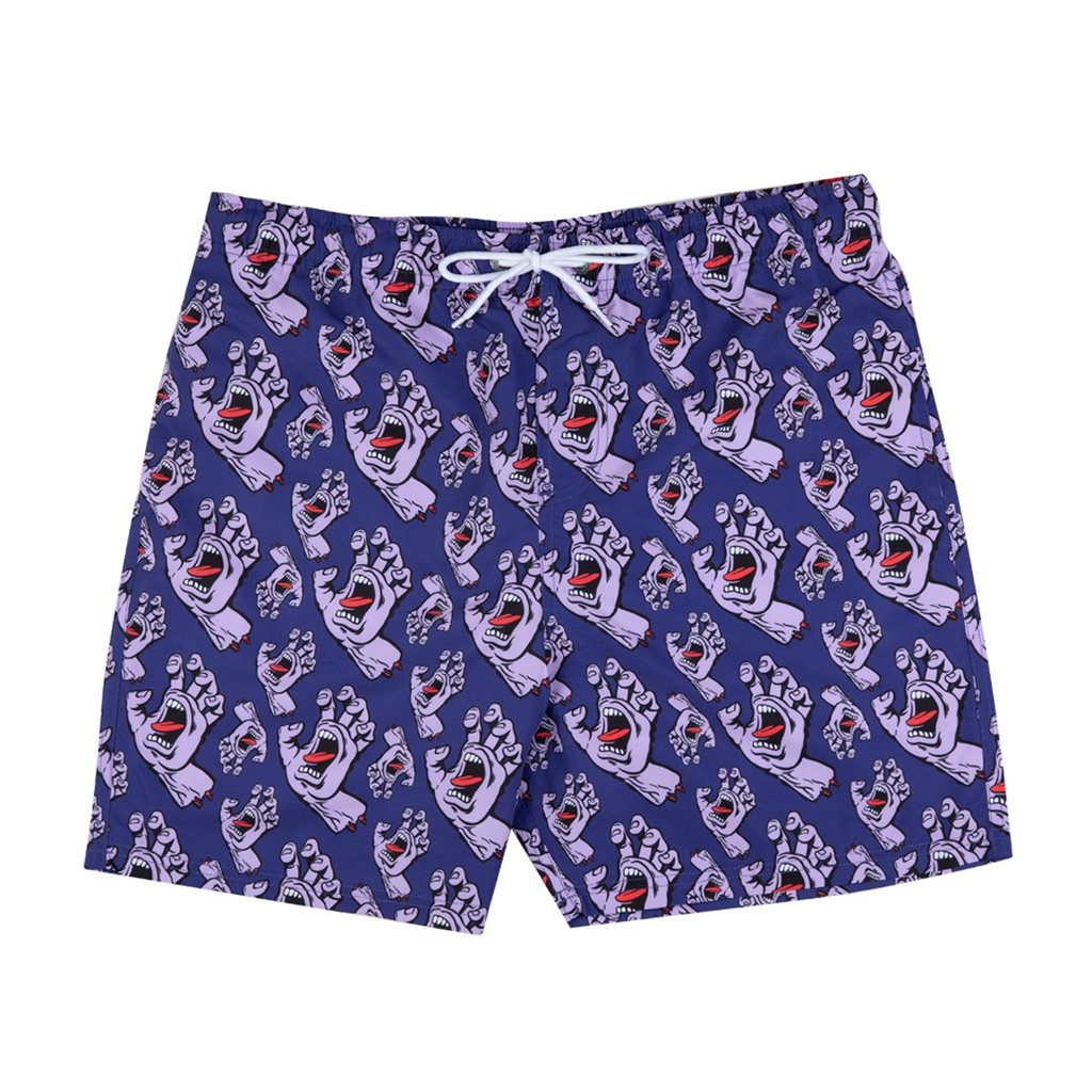 [SCA-YSR-0134] YOUTH SWIMSHORTS HANDS ALL OVER (S, Navy Blue)