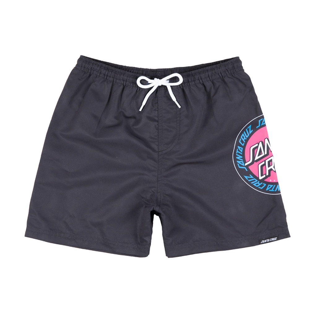 [SCA-YSR-0156] YOUTH SWIMSHORTS OUTER RINGED DOT (S, BLACK)
