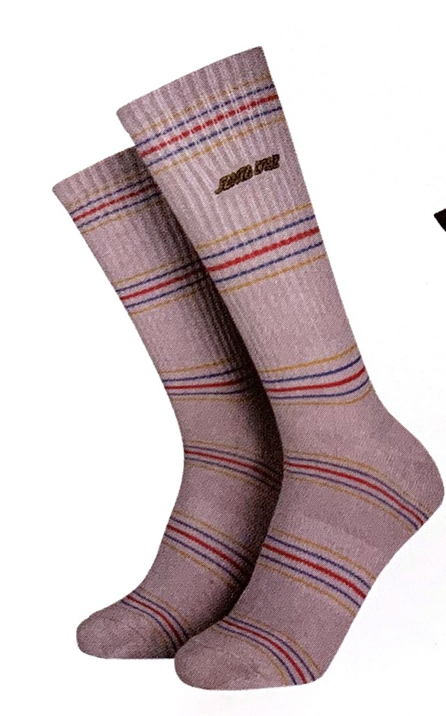 [SCA-SCK-0423] Socks Classic Strip Stripe (Smoke)