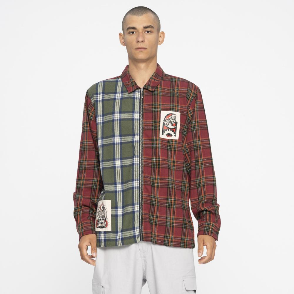 [SCA-SHT-0611] SHIRT  SEEING MOON DOT (GREY CHECK)