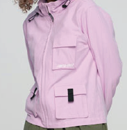 [SCA-WJA-0444] WOMEN JACKET STRIP CARGO (Washed Black)