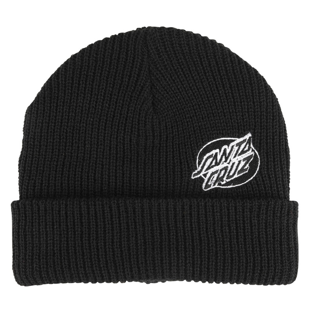 [SCA-BNE-0321] Beanie Mono Lined Oval Dot (BLACK)