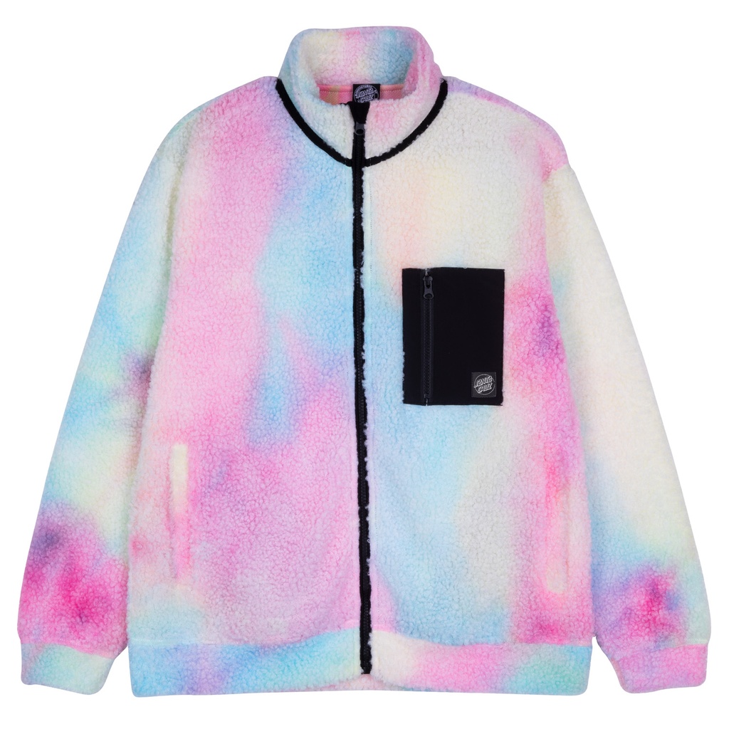 [SCA-WJA-0464] Jacket Women Sydney Sherpa Fleece (6, Pastel Tie Dye)