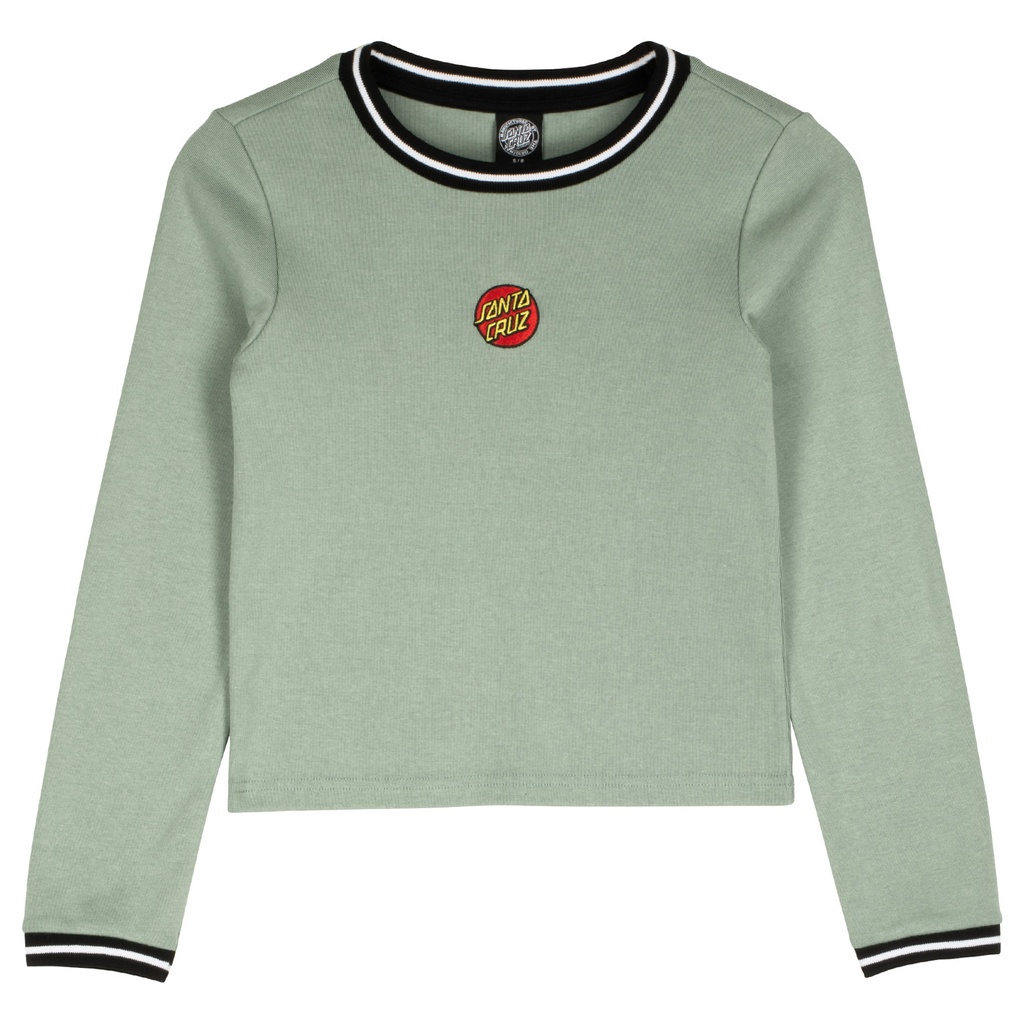 Tee Women L/S Classic Dot Emb Ringer