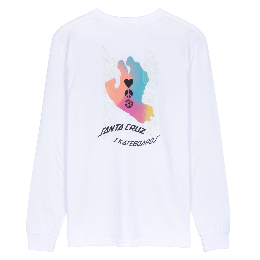 [SCA-WTL-0876] Tee Women L/S Digi Hand (White, 6)