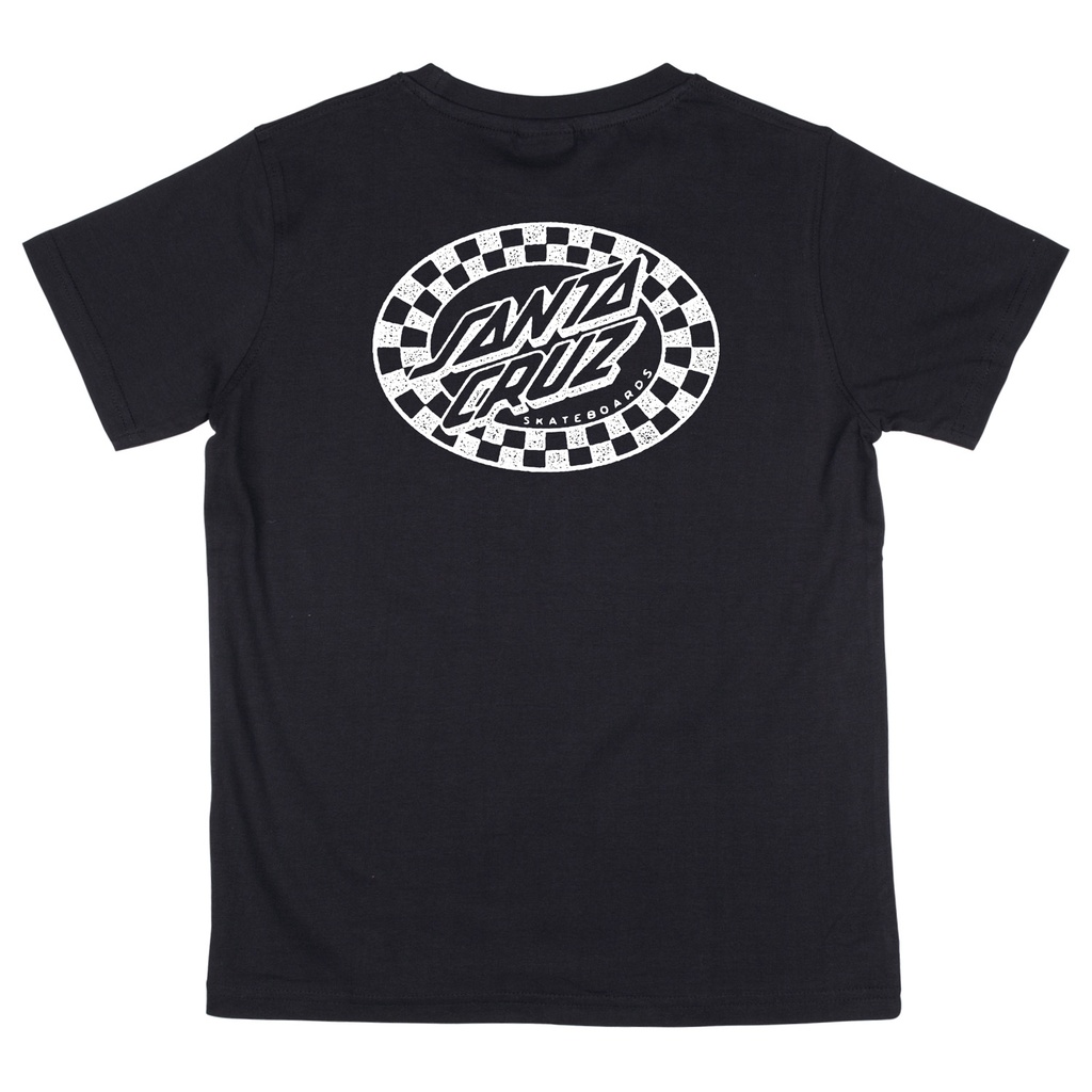 [SCA-YTE-1499] Youth Tee Check Oval Mono (Black, S)