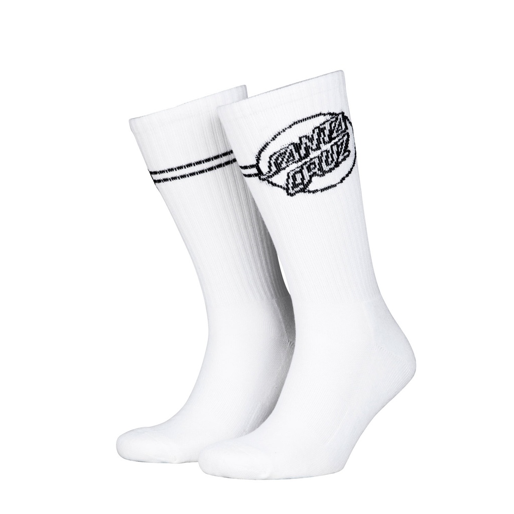 [SCA-WSK-0478] Women Socks Opus Dot Stripe (Optic White)