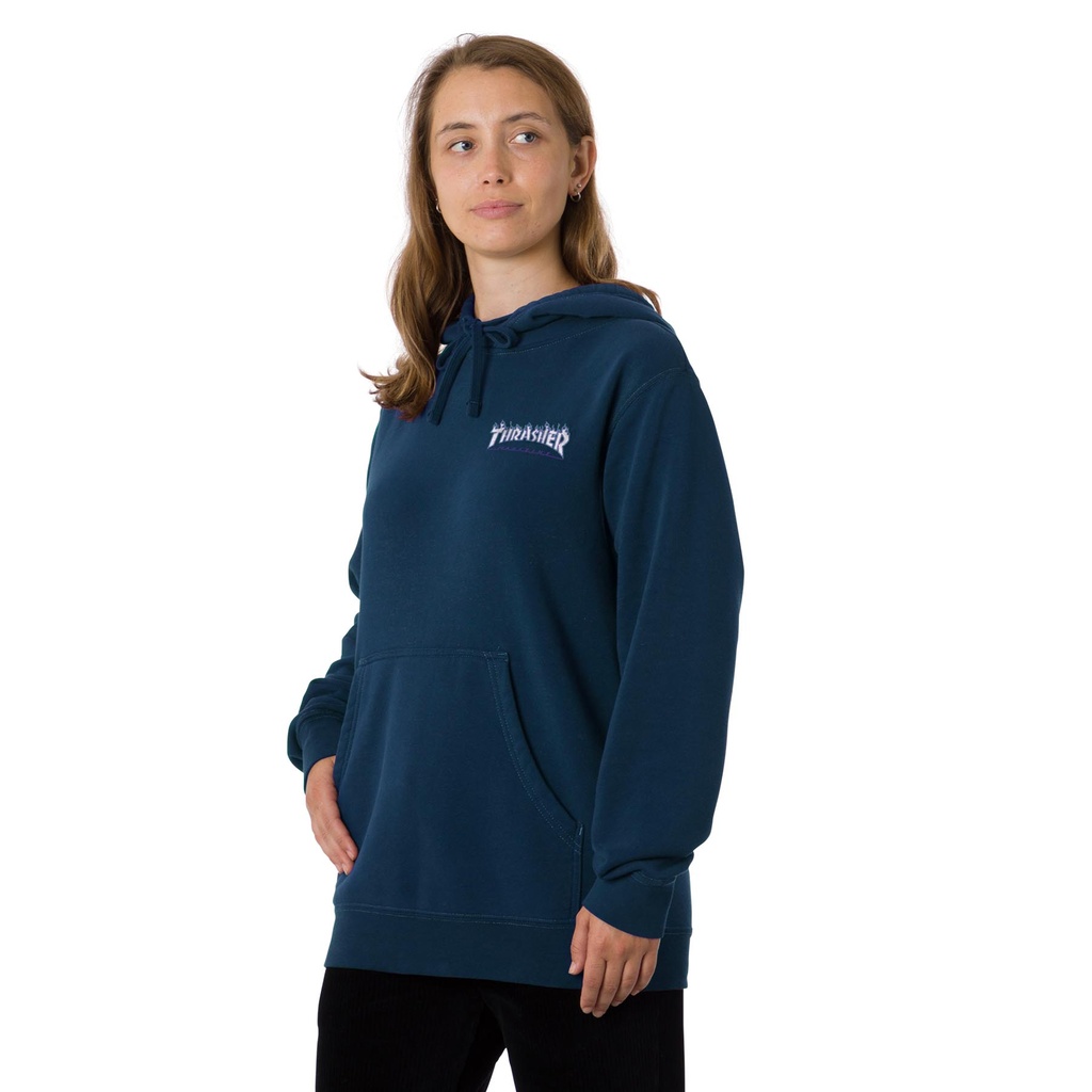[44252552-146581] Women Hood Thrasher Flame Dot (Navy, L)