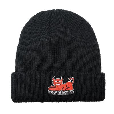 [BENTM0026] Beanie Devil Cat Dock (BLACK)