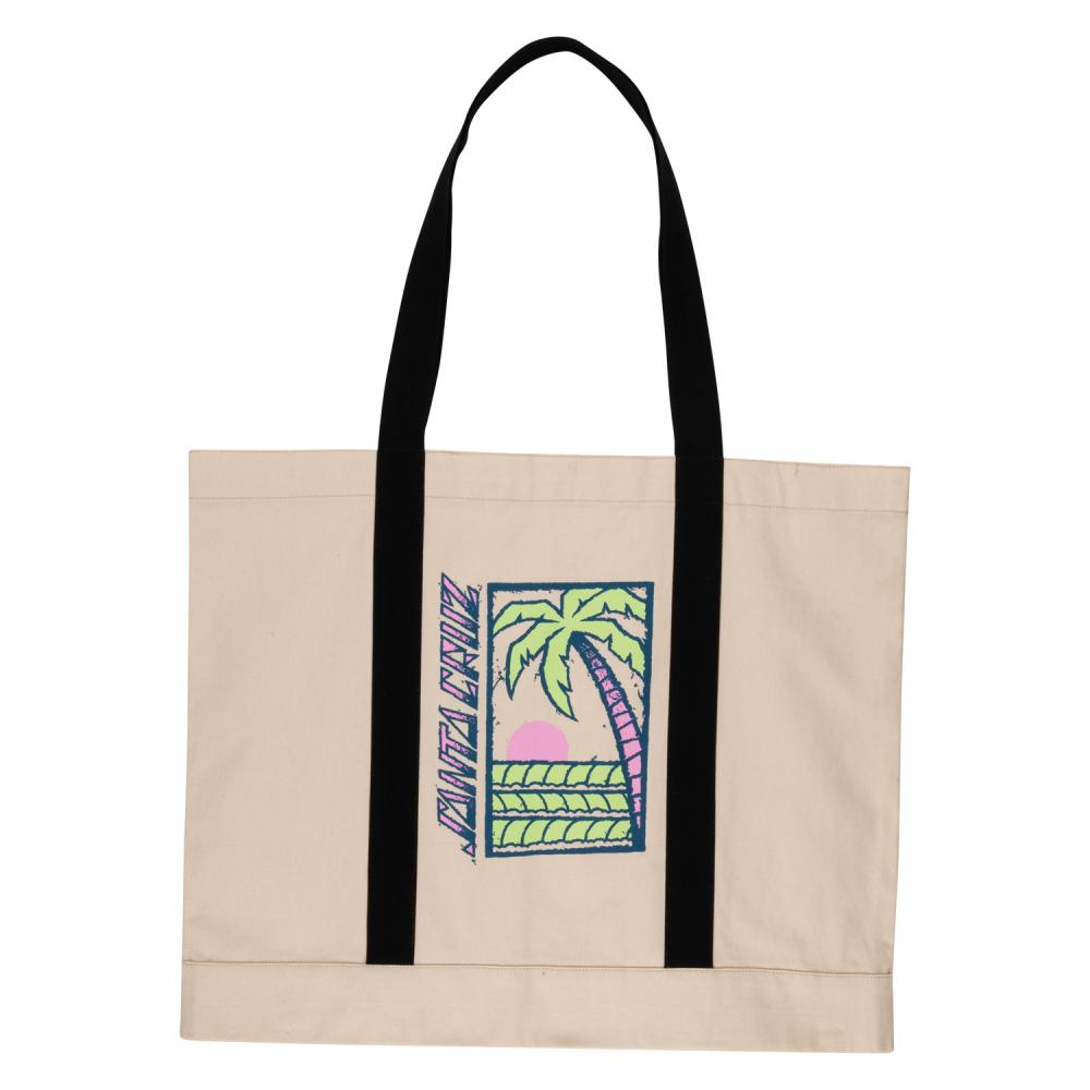 [SCA-WBA-0141] WOMEN BAG PALM STRIP TOTE