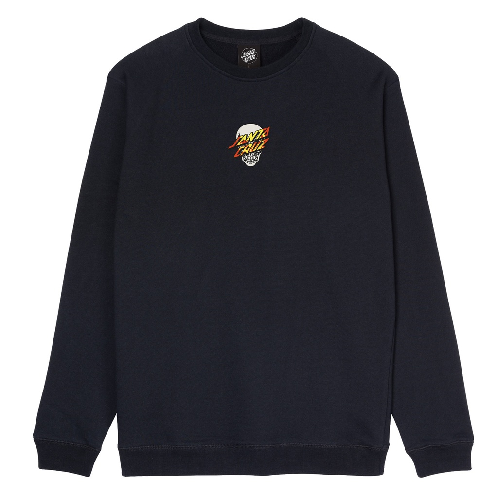 [SCA-CRW-1439] CREW DRESSEN SKULL DOT FRONT  (S, Black)