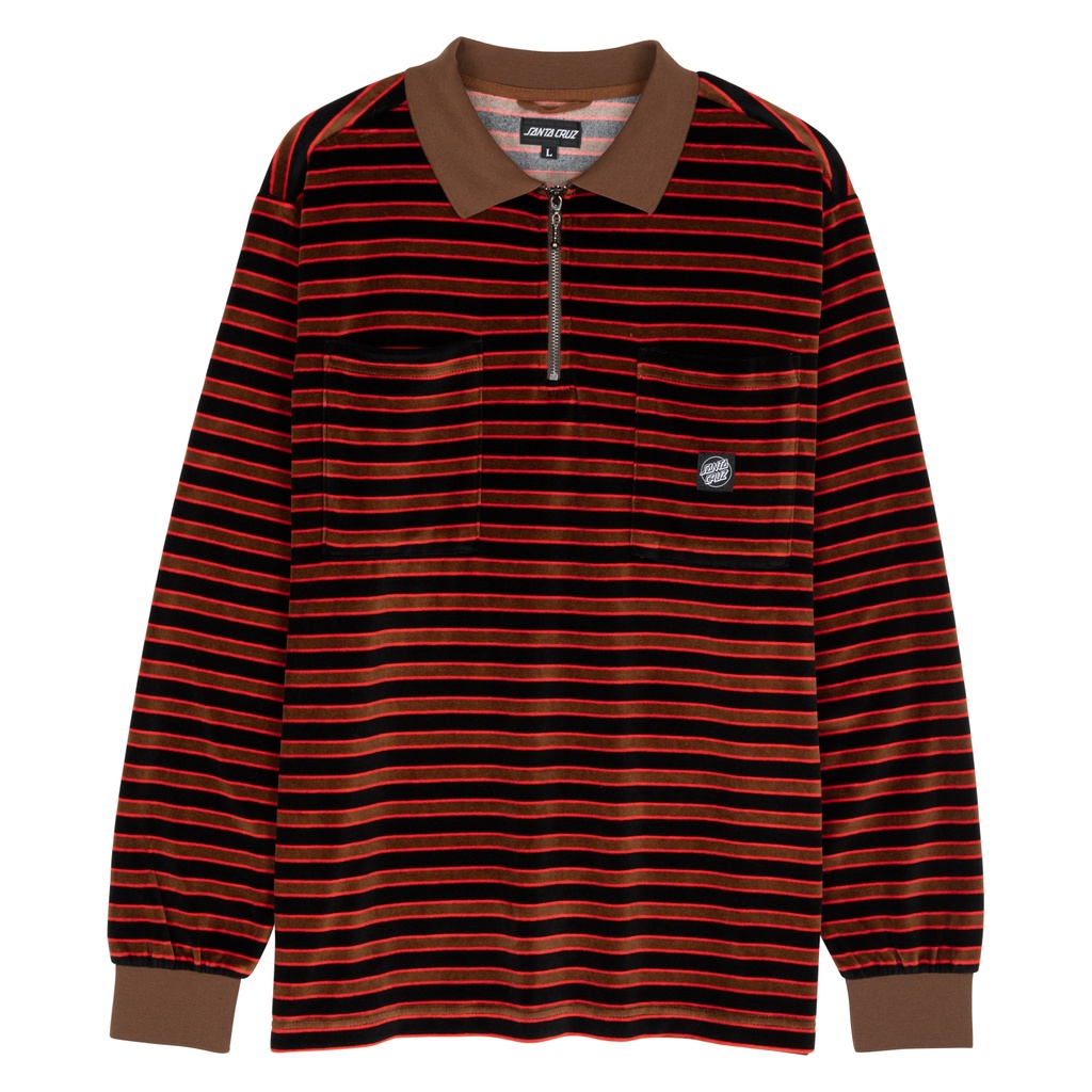 [SCA-LTE-1745] Polo Il Capo (M, CHOCOLATE VELOUR STRIPE)