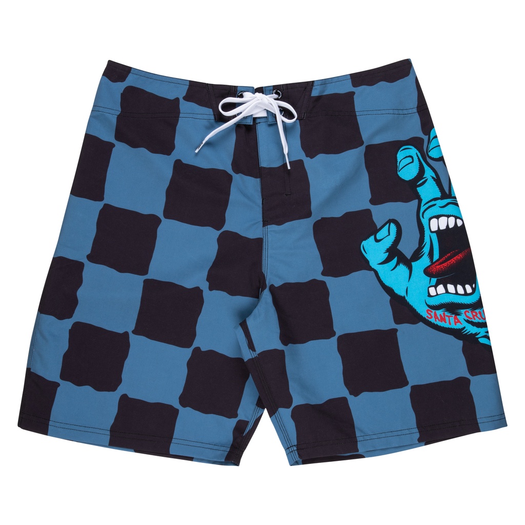 [SCA-SHR-5087] BOARDSHORT SCREAMING HAND  (28, Dusty Blue Check)