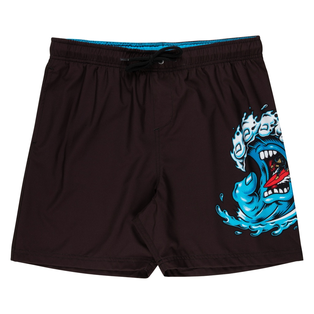 [SCA-SHR-5032] SWIMSHORT SCREAMING WAVE (S, BLACK)