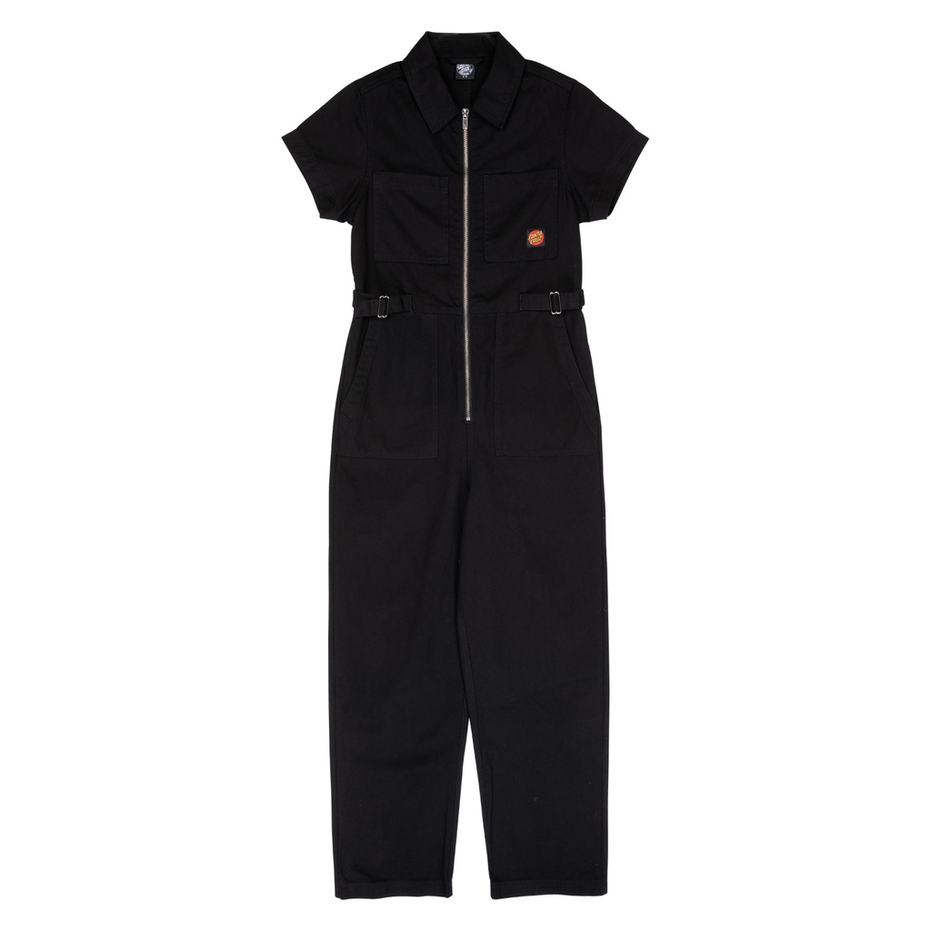[SCA-WPT-0952] Women Jumpsuit Line Up Utility (6, BLACK)