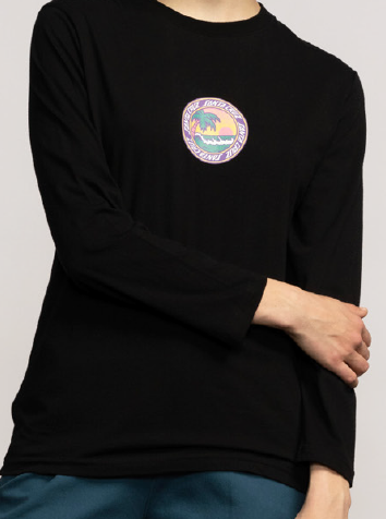 [SCA-WTL-0943] Women Tee L/S Paradise Break (Black)