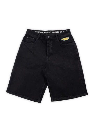 [01SH1084-84-30] X-Tra Monster Denim Shorts (Washed Black, 30)