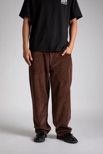 X-Tra Baggy Cord Pants (26, BLACK)