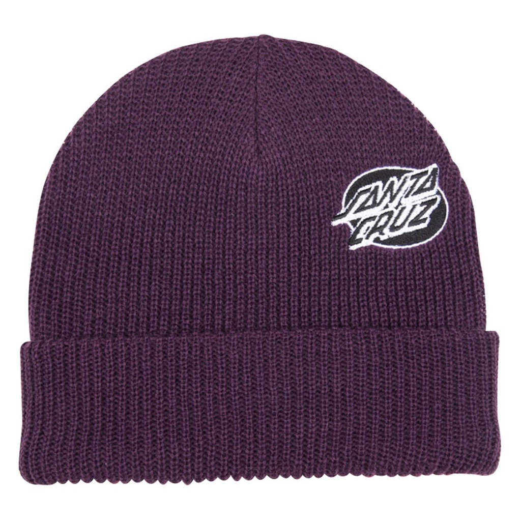 Beanie Mono Lined Oval Dot
