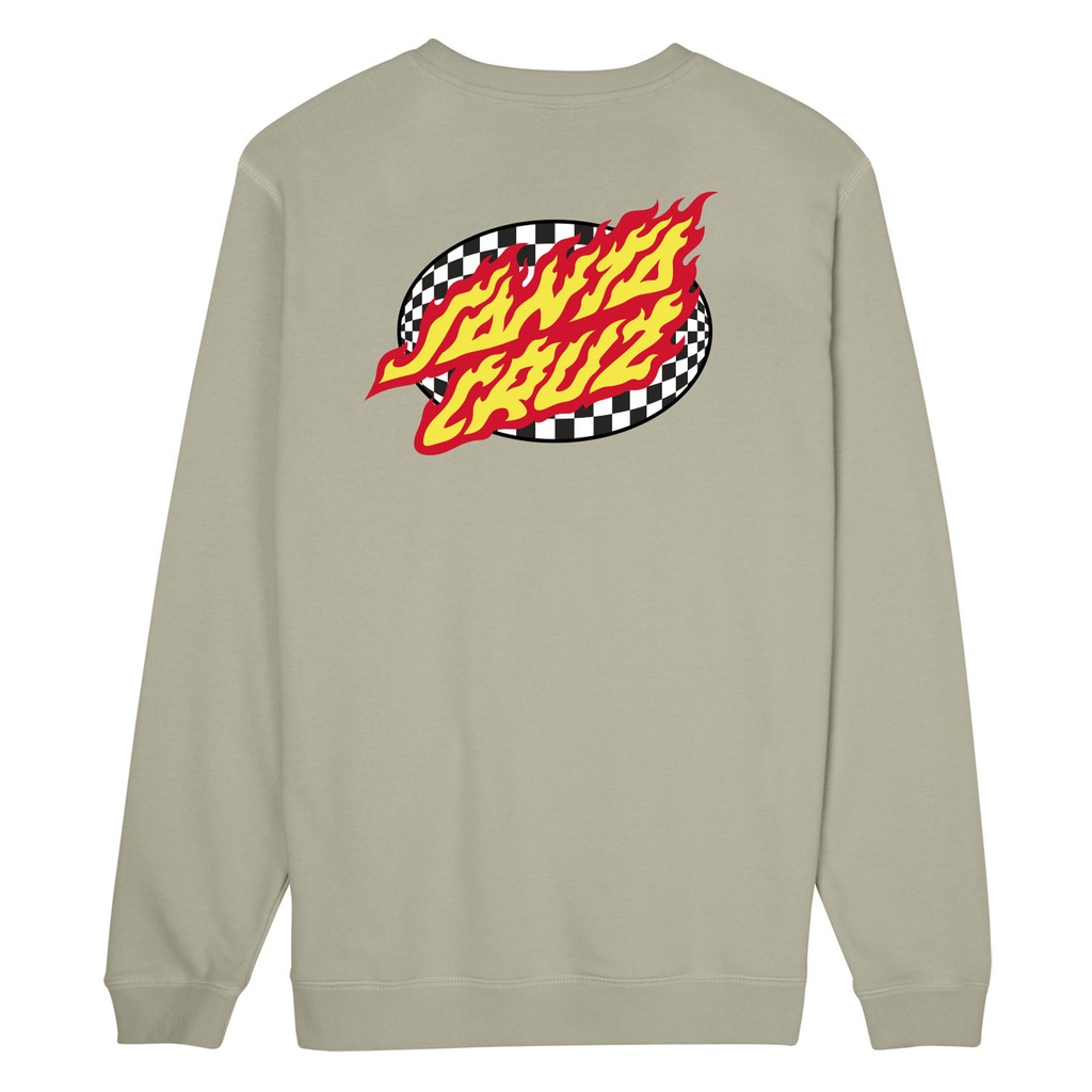 CREW OVAL CHECK FLAME (XS, BLACK)