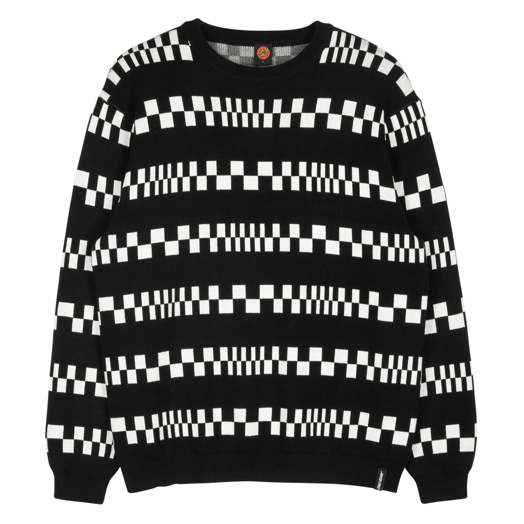[SCA-CRW-1517] Knit Crew Check Stripe (S)