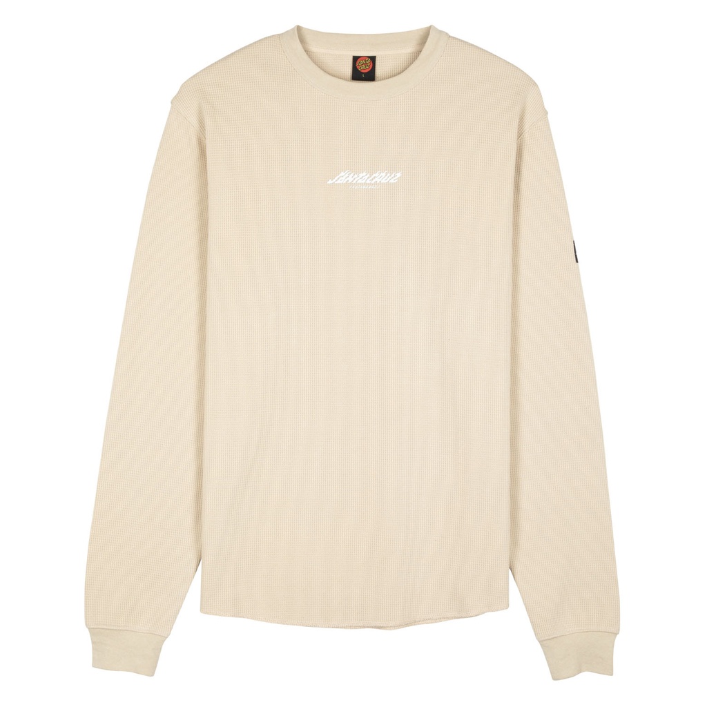 TEE L/S FLAME STRIP WAFFLE (XS, BLACK)
