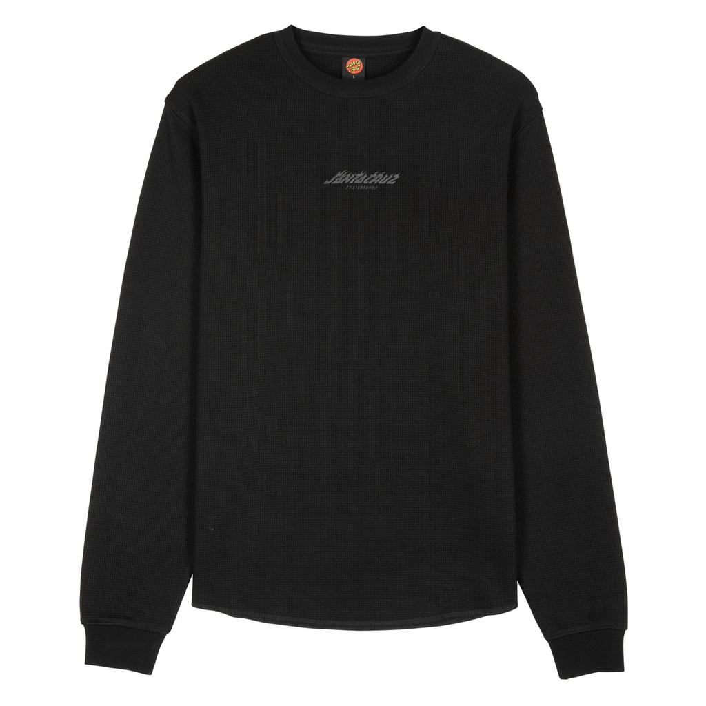 [SCA-LTE-1843] Tee L/S Flame Strip Waffle (Black, L)