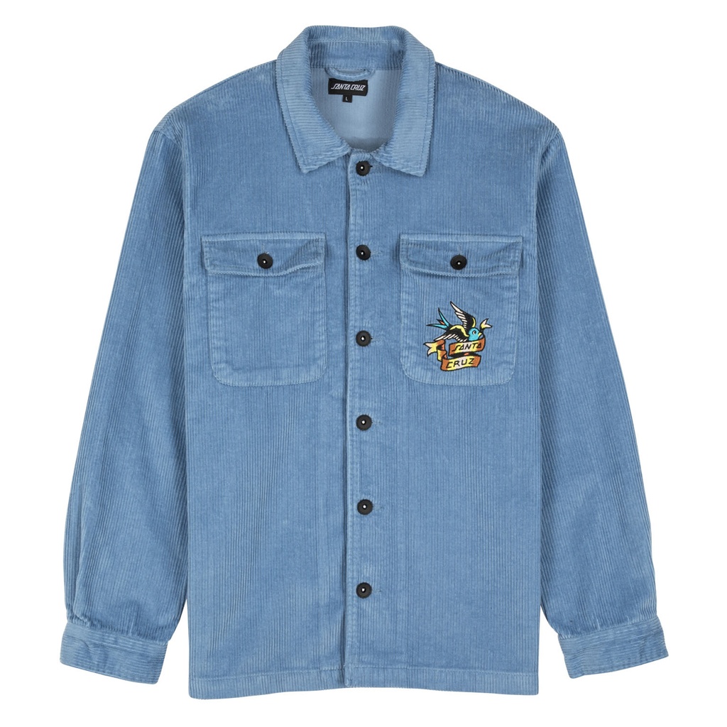 [SCA-SHT-0773] Shirt Sommer Sparrow (Crystal Blue Cord, L)
