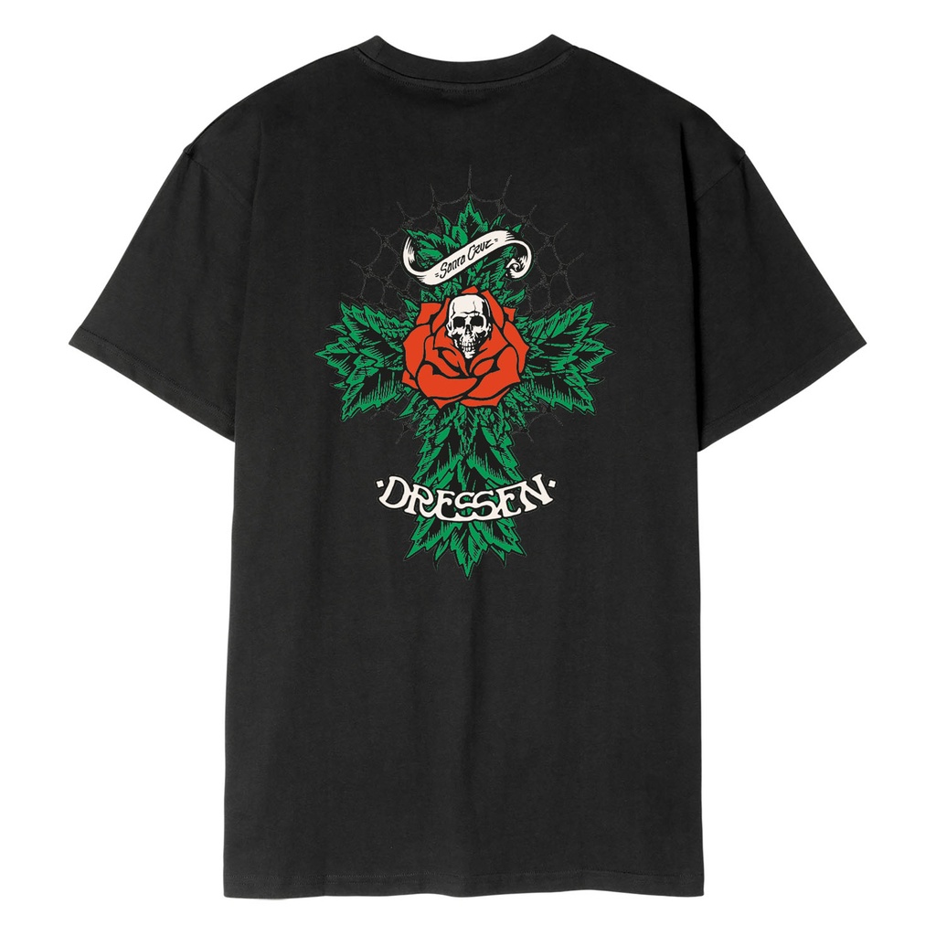 [SCA-TEE-11676] Tee Dressen Rose Cross 2 (Black, M)